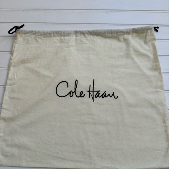 Cole Haan handbag purse yellow w gold detailing soft pebbled leather - Picture 15 of 15